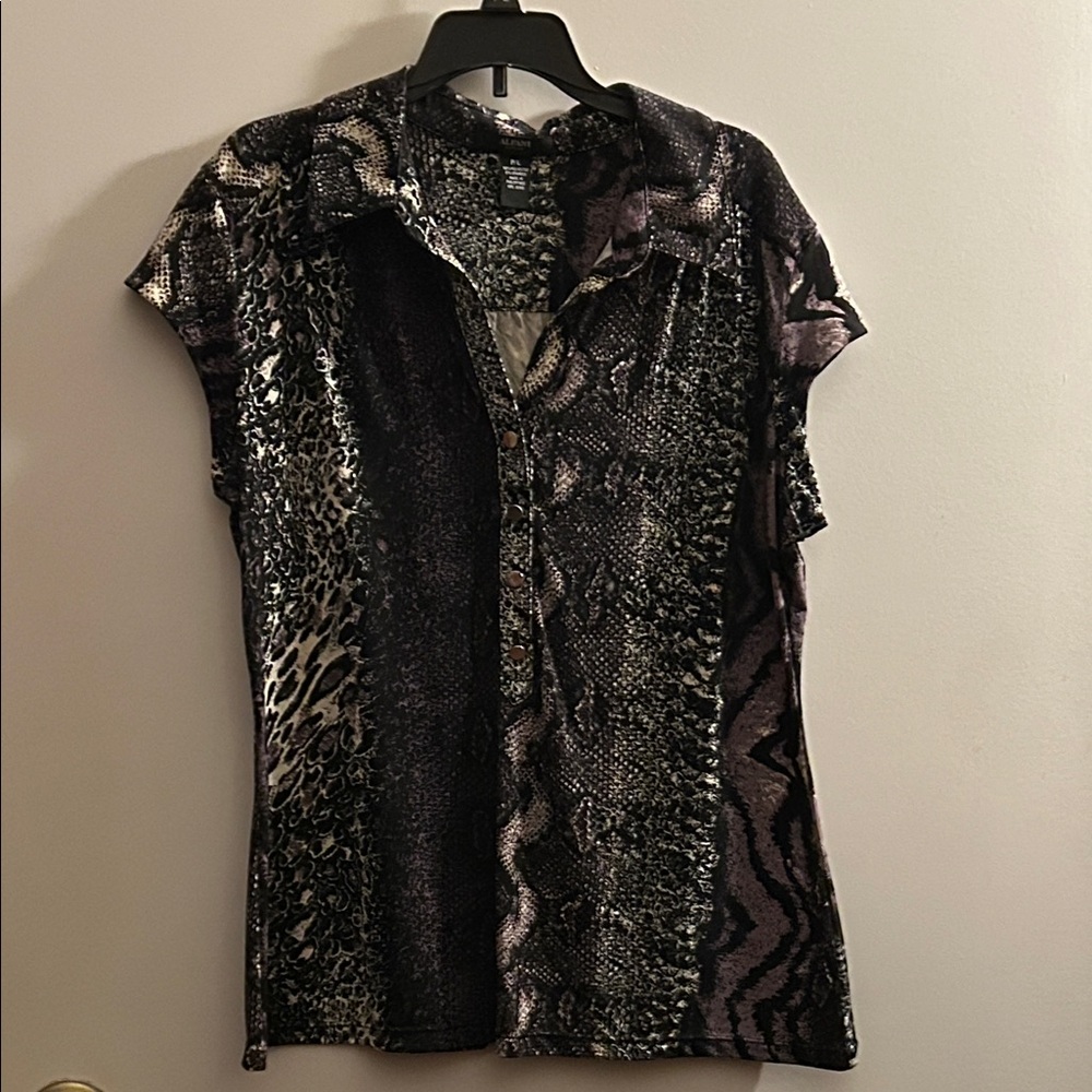 Alfani Short Sleeve Print Shirt
